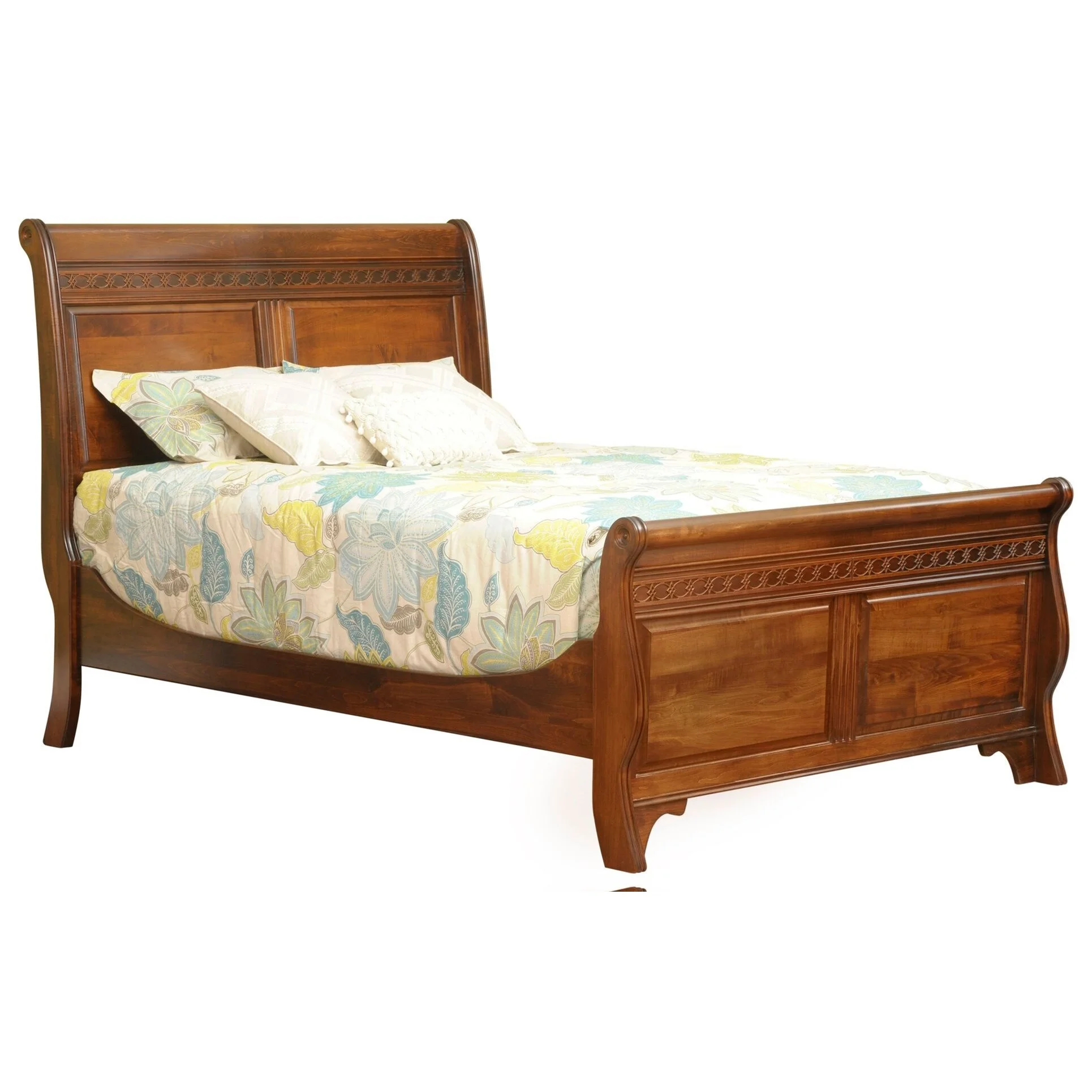 Millcraft Eminence EME256QN Traditional Queen Sleigh Bed with Tall Footboard Wayside Furniture